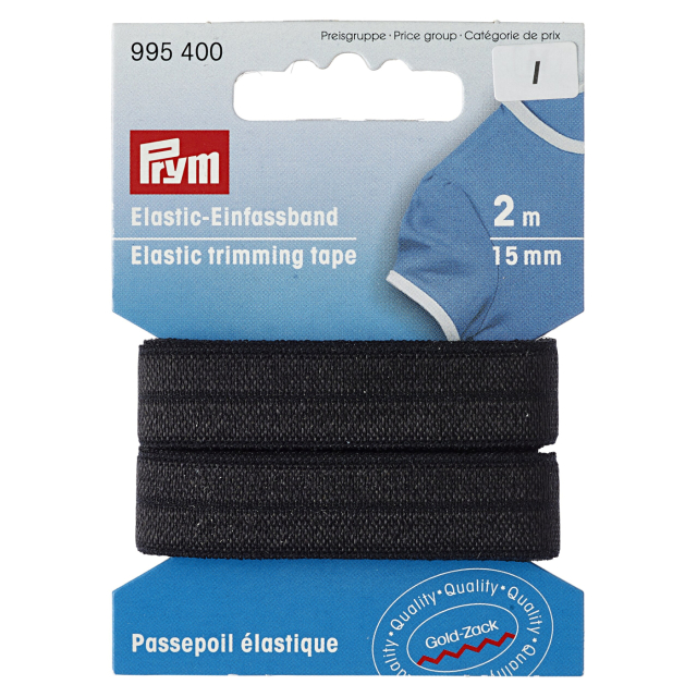 Prym Vikresår 15 mm - Svart, 2 meter