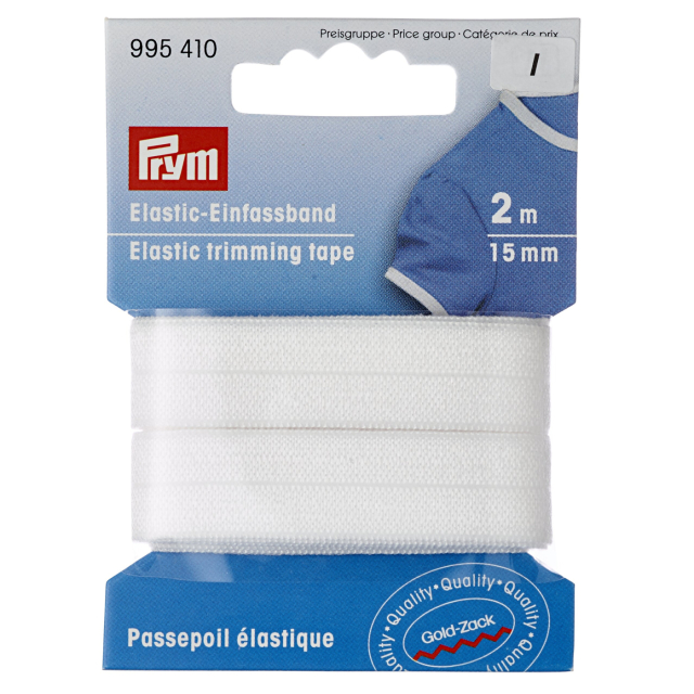 Prym Vikresår 15 mm - Vit, 2 meter
