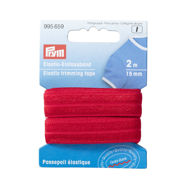 Prym Vikresår 15 mm - Röd, 2 meter