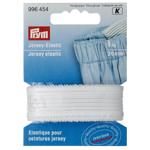 Prym Jerseyresår 20 mm - Vit, 1 meter
