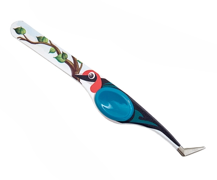 Pincett 12 cm Fågelmotiv Blå