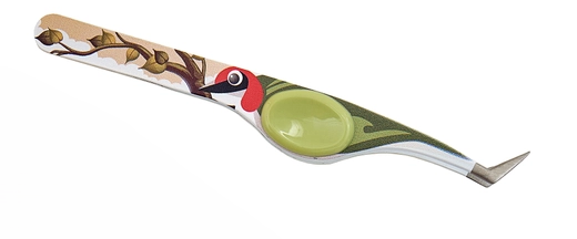 Pincett 12 cm Fågelmotiv Grön