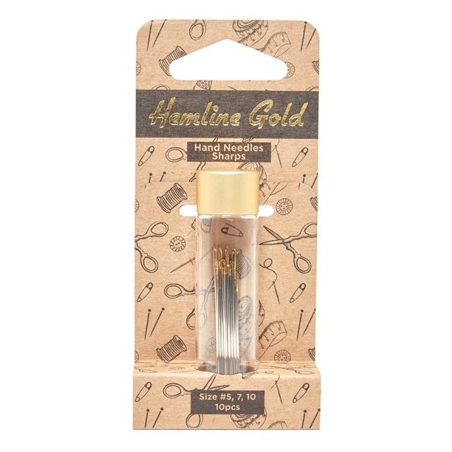 SYNÅLAR, SHARPS NR. 5-10 ´HEMLINE GOLD´
