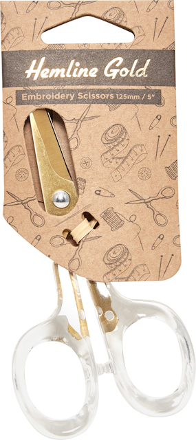 Brodersax 12,5 cm Hemline guld