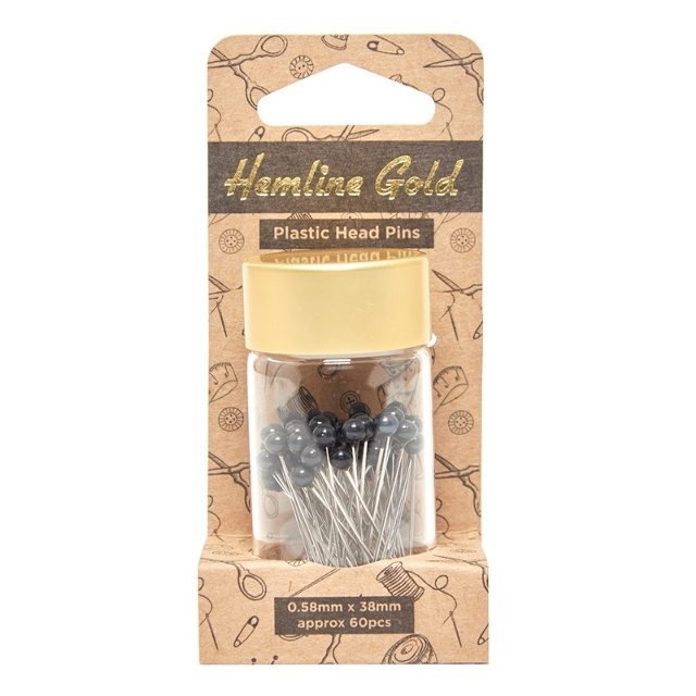 KNAPPNÅL 0.58 x 38 MM PLASTHUVUD 60 ST.´