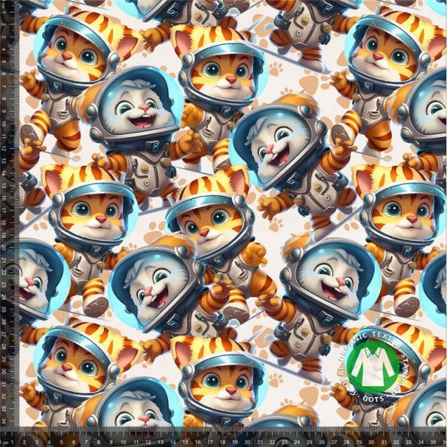 Jerseytryck med astronautkatter