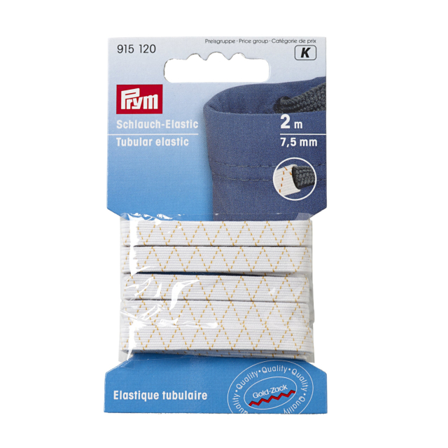 Prym Tubresår 7,5 mm - Vit, 2 meter