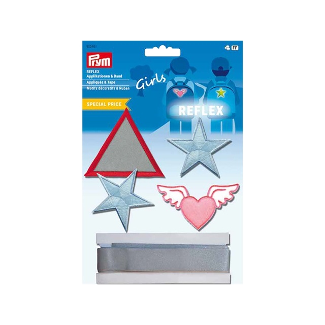Reflexapplikationer med refelxband ´Girls´