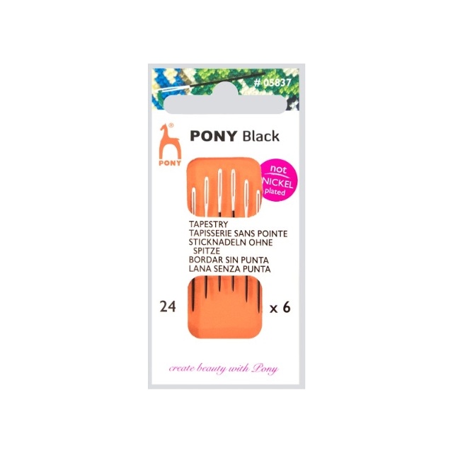 Pony Black Tapisserinålar 24