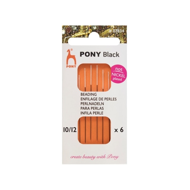 Pony Black Pärlnålar 10-12
