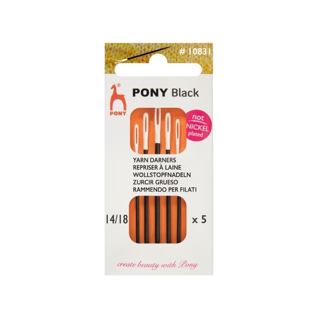 Pony Black Ullstoppnålar 14-18